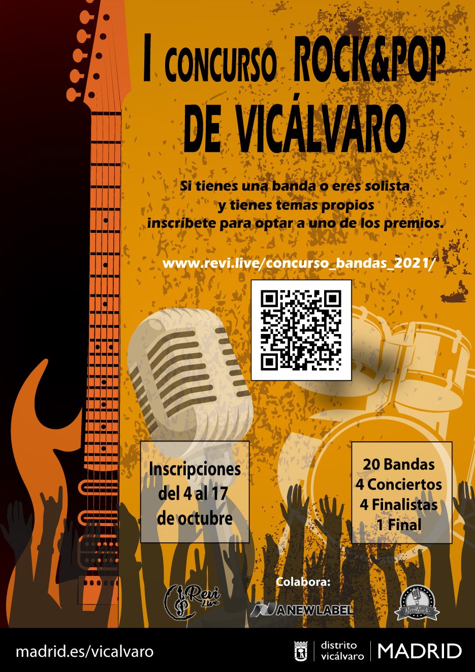 La primera edición del Concurso de Rock & Pop de Vicálvaro apuesta por los directos