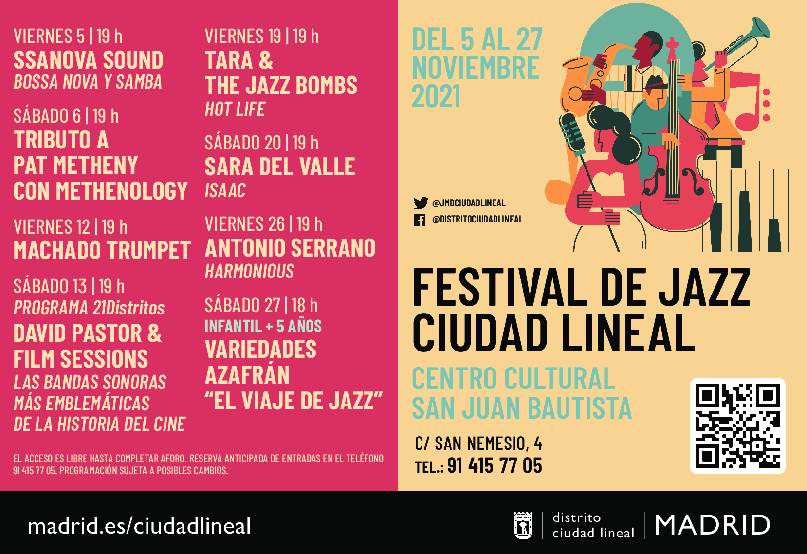 Propuestas gratuitas para todos los públicos, en el Festival de Jazz de Ciudad Lineal