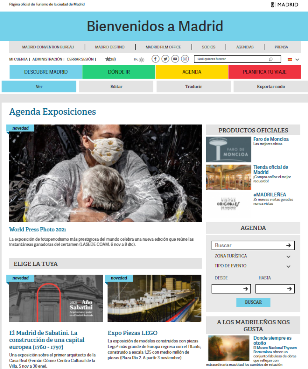La web de turismo del Ayuntamiento bate en octubre su récord histórico de usuarios mensuales y páginas vistas diarias