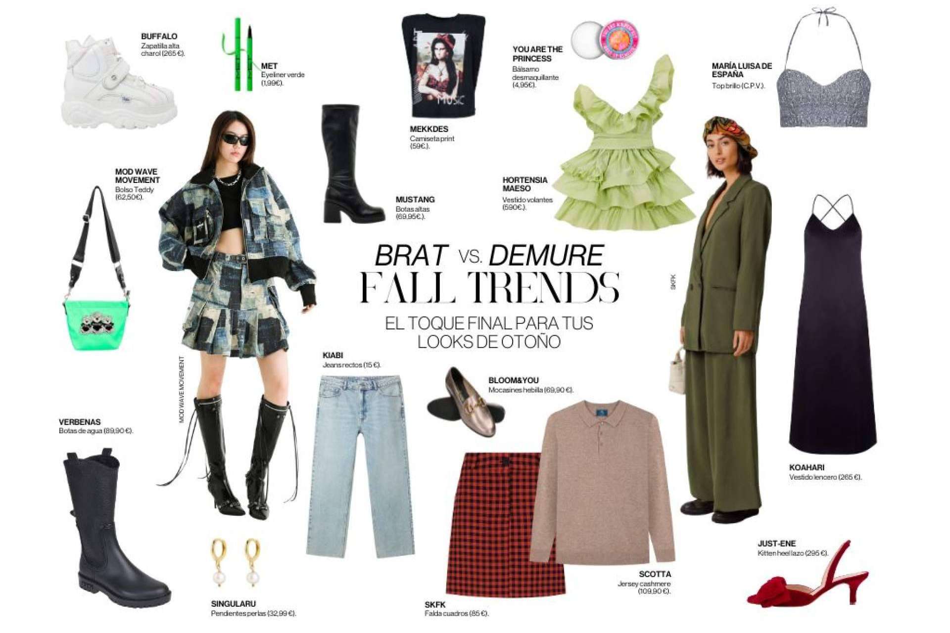'Brat' vs. 'Demure'; las tendencias opuestas que dominarán este otoño