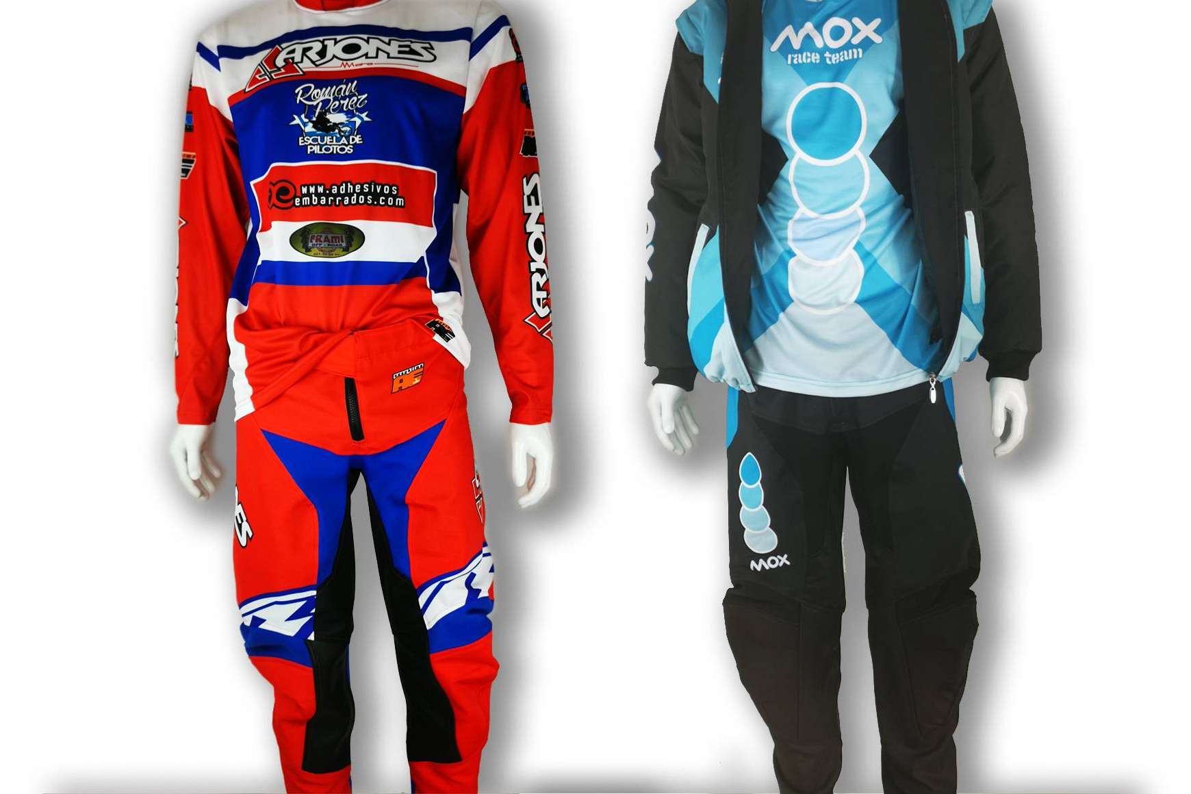 La tienda gallega ADHESIVOSEMBARRADOS ofrece ropa y adhesivos personalizados para motocross, enduro y quad