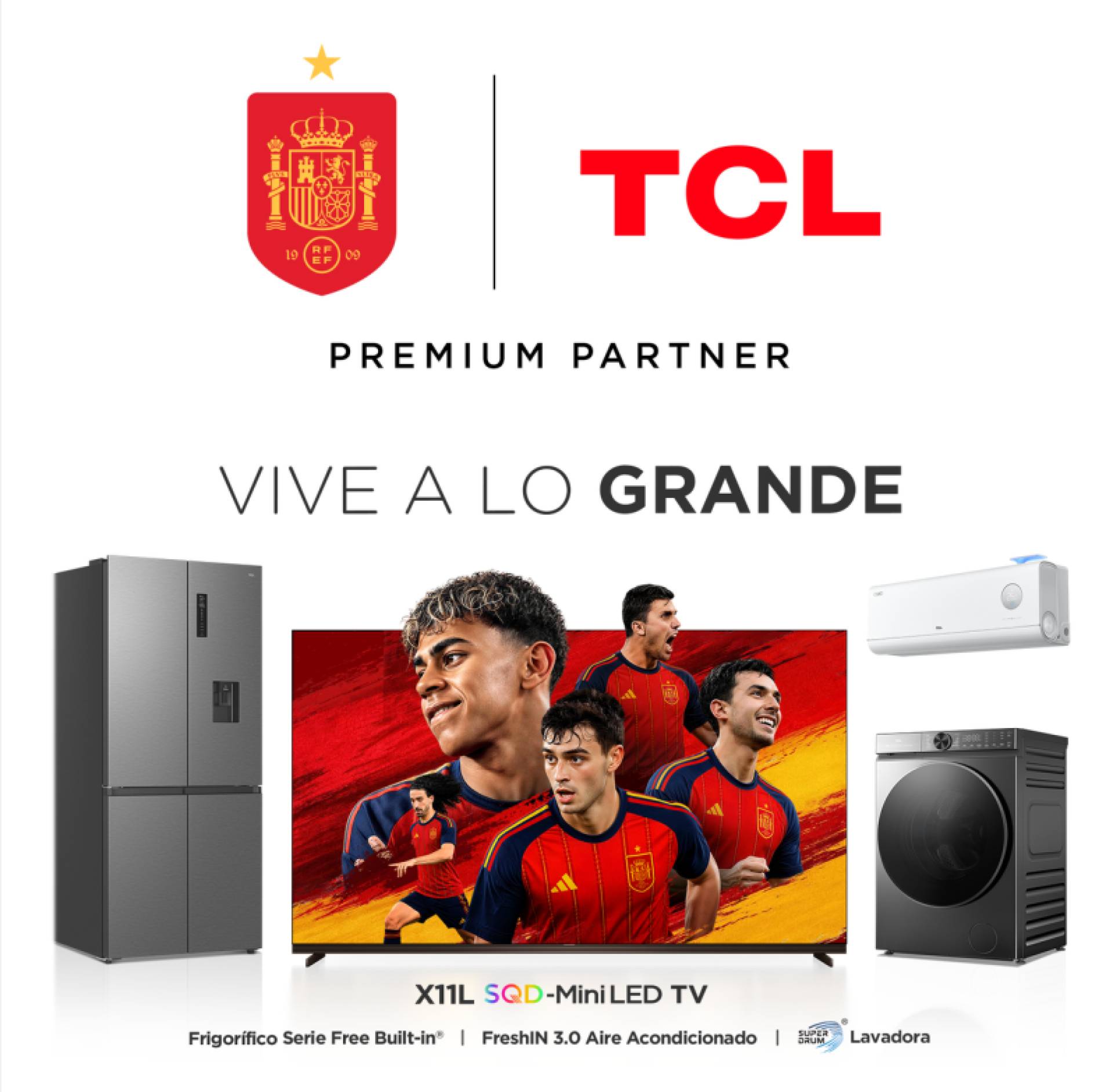 El fútbol se vive mejor a lo grande; hasta 5.000€ de cashback para dar el salto con TCL