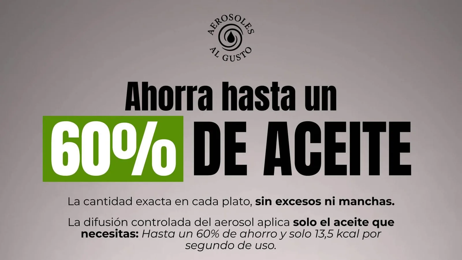 El aceite de oliva en aerosol se abre paso en la hostelería profesional